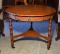 Round Top Game Table with Bamboo Style Legs & Caster Feet