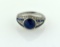 Beautiful Vintage Women's Star Sapphire & Diamond 10 K White Gold Ring, Size 9.5