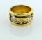 Handsome Vintage 14K Yellow Gold Ring with Big Cat Design, Size 8