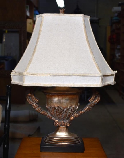 Elegant Gilded Trophy Form Table Lamp