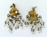 Pair of Fancy Costume Jewelry Earrings