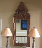 Raschella Collection Gilded Wall Mirror, Beveled Glass