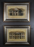 Two Raschella Prints, “Crackled Kichardson Architectur I” & “Crackled Kichardson Architectur II”