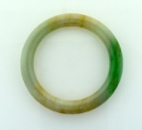 Solid Vintage Light Green Jade Bangle Bracelet