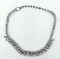 Vintage Eisenberg Rhinestone Choker Necklace, 14” L