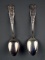 Pair of Old WM Rogers & Son Silver Plate Table Spoons, Americana Eagle Designs