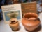 2 Vintage Pueblo Indian Pots (1 Marked Lujan) with 2 Collector's Books