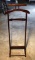 Contemporary Wooden Butler Valet Stand with Mahogany Finish