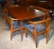 Vintage Mid-Century Modern Mahogany Dining Table with One Extension Leaf