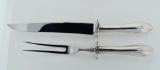 Meat Carving Set with Sterling Silver Handles