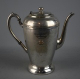 Excelsior Silver Plate Mt. Vernon Argus 1935 Trophy Coffeepot (Bridge Championship Trophy)