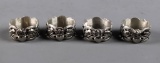 Set of 4 Irish Claddagh Heart in Hands Pewter Napkin Rings