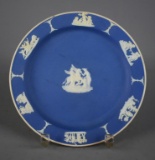 Vintage Wedgwood Blue Jasperware Plate