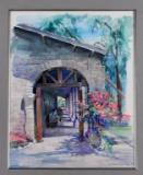 Susan Jarecky (American, Contemporary) Shady Porch, Watercolor, Signed & Dated Lower Right