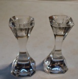 Pair of Villeroy & Boch Crystal Candle Holders