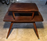 Vintage Mid-Century Modern Two-Tiered Side Table