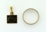 10K Yellow Gold Band and JP Stevens Service Pin Weighing 3.6 Grams