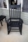 Outdoor Craftsman Style Wooden Rocker, Painted Black