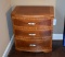 Cherry 3-Drawer Nightstand, Beautiful Wood Pattern, Lots 5 & 6 Match