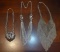 Lot of 3 Silver Colored Costume Jewelry Necklaces