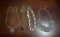 Lot of 4 Silver Colored Costume Jewelry Necklaces