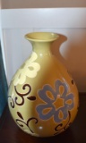 Contemporary Decorative Vase w/ Floral Motif