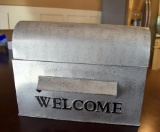 Large Hinged Decorative “Welcome” Mail Box