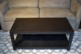 Black Chalk Paint Finish Wooden Coffee Table