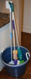 Lot of Home Cleaning Tools & Products w/ Tub