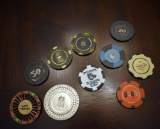 Lot 10 Souvenir Poker/Gaming Chips