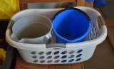 Like New Laundry Basket & Two Buckets
