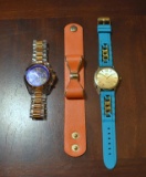 Lot of 2 Ladies Watches and Leather Bow Wrist Band: Michael Kors and Others