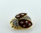 Cute Swarovski Rhinestone Ladybug Costume Jewelry Pin