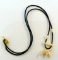 Alaskan Polar Bear Pendant on 24-Inch Leather String Necklace w/ Toggle Fastener