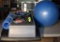 Lot of Exercise Equipment & Accessories: Ball, Mats Step, Ropes, Bands, Water Bottle