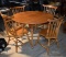 Vintage Rock Maple Dining Table w/ Scoop Feet & 1 Leaf (Matches Lot 74)