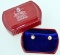 Pair of 22K/18K Yellow Gold Stud Buttons with Storage Case