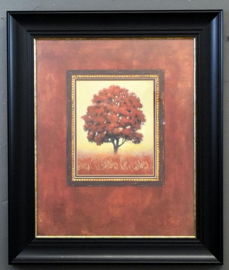 Contemporary J. Wiens Canadian Framed Decorator Art, Autumn Tree