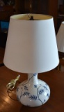 Pretty Blue & White Porcelain Table Lamp