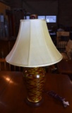 Tall Ambience Table Lamp w/ Basketwork Design