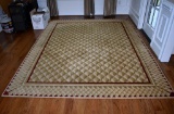 Beautiful Clean 7' 6” x 9' 5” Rug, Gold & Red