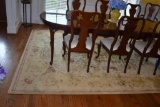 Nourison Chambord Collection 7' 9” x 10' 10” Rug, Hand-Serged & Hand Carving, Viscose Fiber