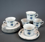 5 Winterling China Cups & Saucers, Bavaria