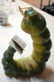 Comical Ceramic Bookworm Figurine
