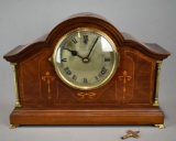 Antique Wm. Gilbert Satinwood Inlaid Shelf Clock