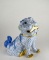 Herend 10” Blue Fishnet Foo Dog Figurine