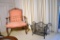 Elegant Black Wrought Metal Magazine Stand