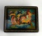Troyka Mystera Russian Lacquer Box, Sleigh in Flooding Field, USSR