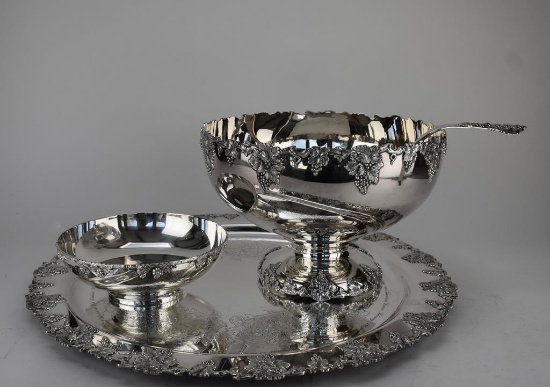 Commemorative Silver Plate Punch Set, “Vintage” by International Silver