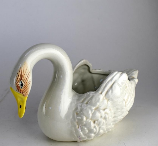 Swan 11" L Planter Marked M. I., Italy
